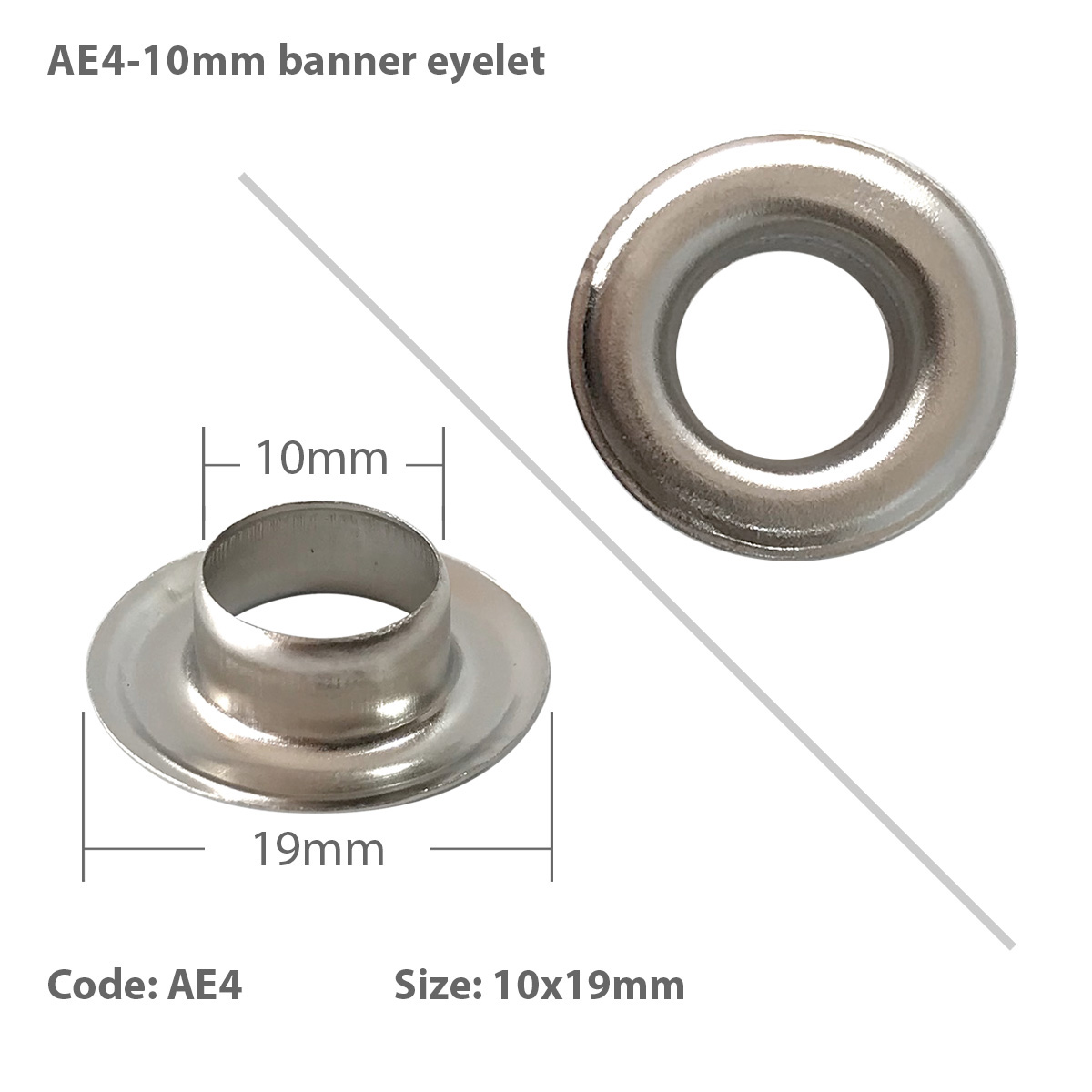 200 Stainless Steel Semi-Automatic Banner Eyelets for PVC Vinyl Printing 10 12mm 