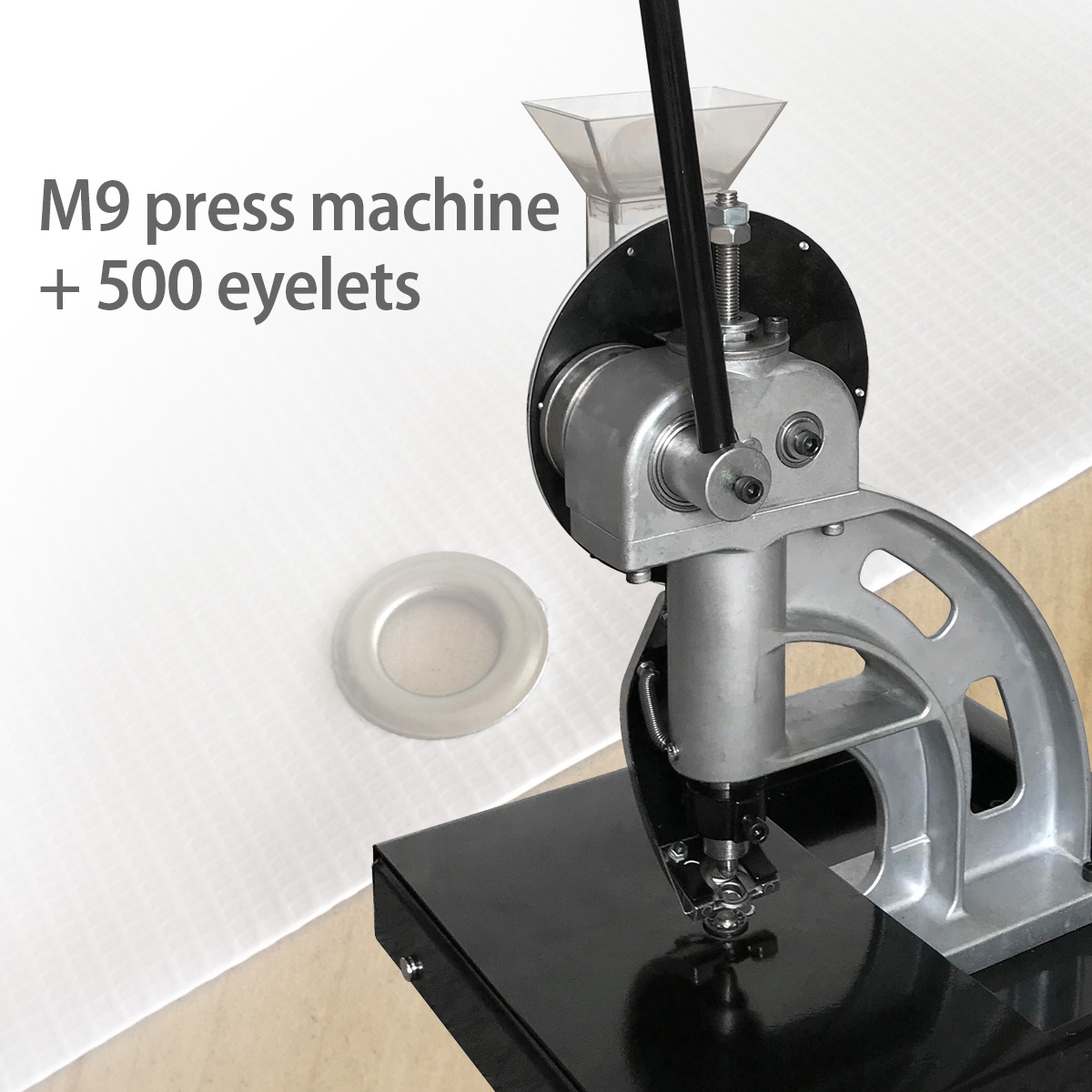 500 Eyelets PVC Vinyl Printing 10 12mm Semi-Automatic Banner Eyelet Machine