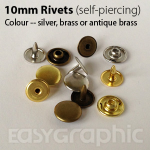 240pcs Leather Rivet Kits Pure Copper Double Cap Buckle Snap Fasteners Buttons for Jeans Press Studs with 3pcs Fixing Tools 